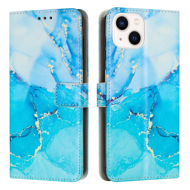 Painted Marble Pattern Leather Phone Case