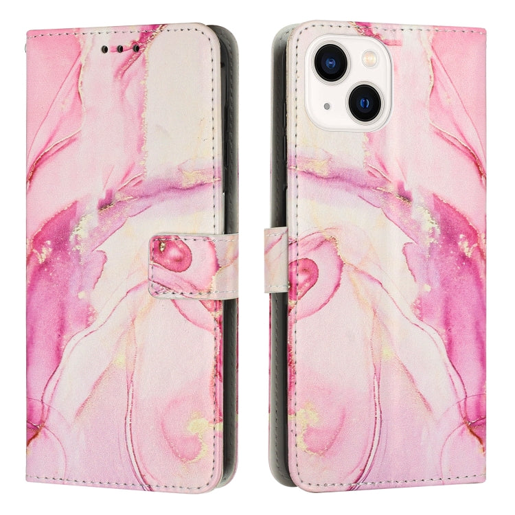 Painted Marble Pattern Leather Phone Case