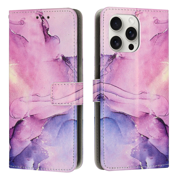 Painted Marble Pattern Leather Phone Case