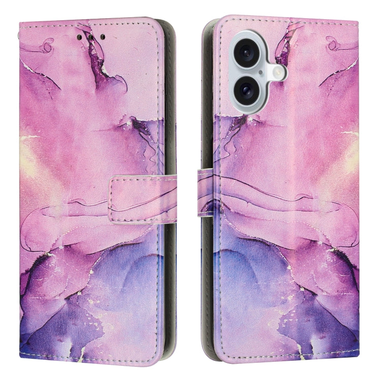Painted Marble Pattern Leather Phone Case