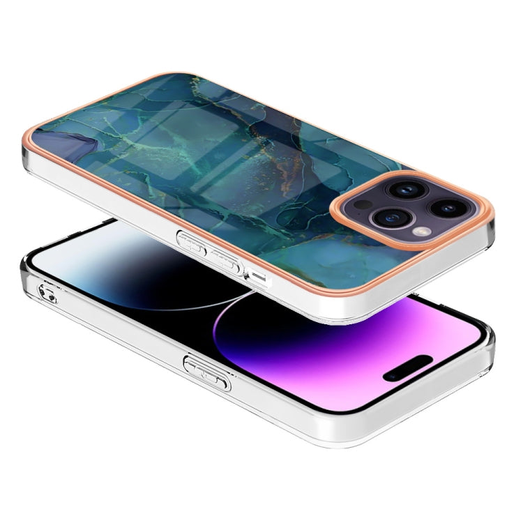 Electroplating Marble Dual-side IMD Phone Case, For iPhone 15 Pro Max, For iPhone 15 Pro, For iPhone 15 Plus, For iPhone 15