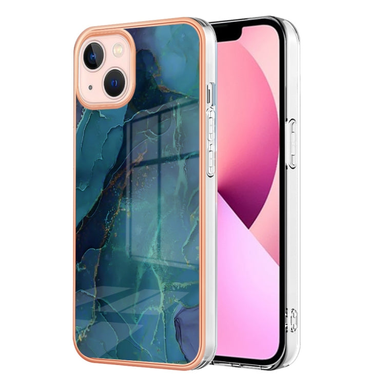 Electroplating Marble Dual-side IMD Phone Case, For iPhone 15 Pro Max, For iPhone 15 Pro, For iPhone 15 Plus, For iPhone 15