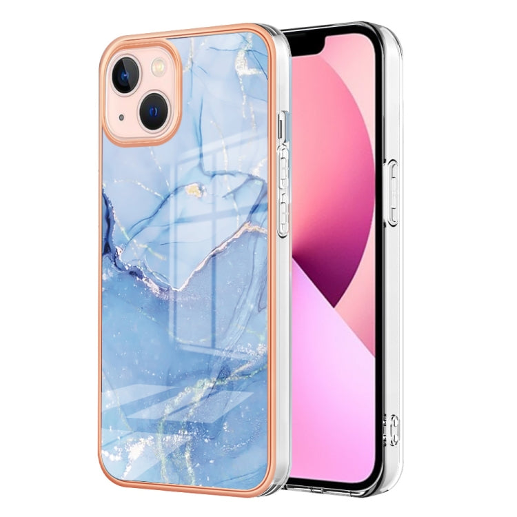Electroplating Marble Dual-side IMD Phone Case, For iPhone 15 Pro Max, For iPhone 15 Pro, For iPhone 15 Plus, For iPhone 15