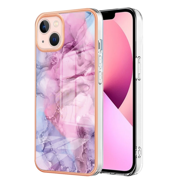 Electroplating Marble Dual-side IMD Phone Case, For iPhone 15 Pro Max, For iPhone 15 Pro, For iPhone 15 Plus, For iPhone 15