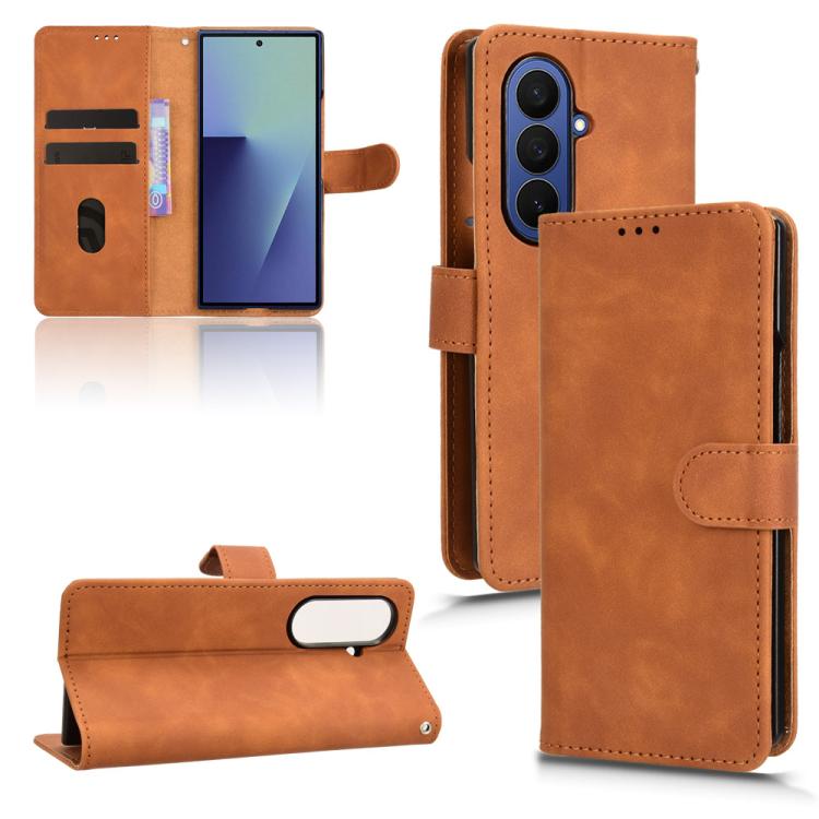 Skin Feel Magnetic Flip Leather Phone Case