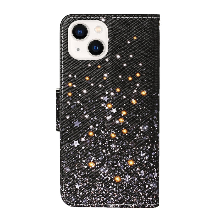 3D Colored Drawing Flip Leather Phone Case, For iPhone 15 Plus