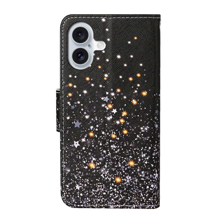 3D Colored Drawing Flip Leather Phone Case, For iPhone 16