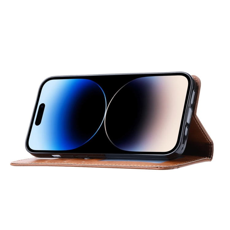 Knead Skin Texture Flip Leather Phone Case, For iPhone 15 Plus, For iPhone 15