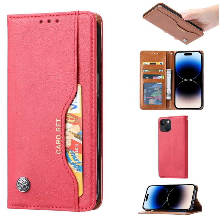 Knead Skin Texture Flip Leather Phone Case, For iPhone 15 Plus, For iPhone 15