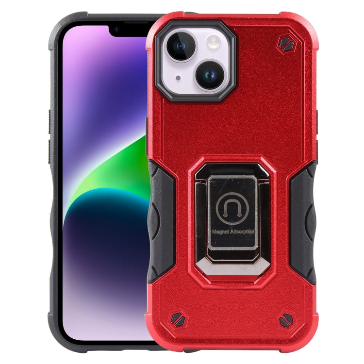 Non-slip Shockproof Armor Phone Case with Ring Holder, For iPhone 15 Plus, For iPhone 15