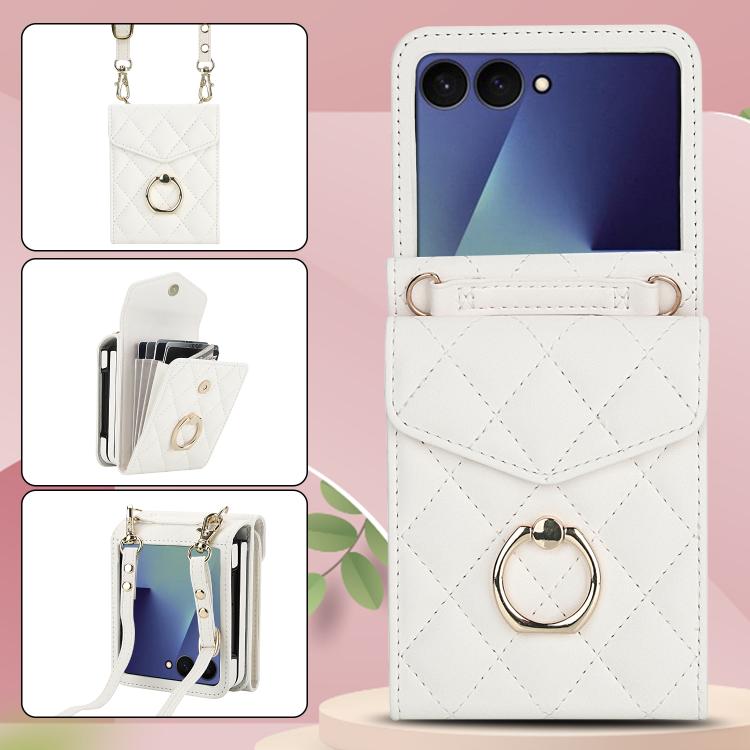 Diamond Lattice RFID Card Slot Phone Case with Ring Holder