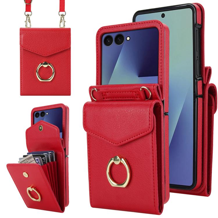 Litchi Texture RFID Card Slot Phone Case with Ring Holder