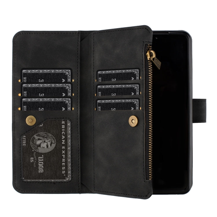 Rhombus Texture Zipper Wallet Leather Phone Case
