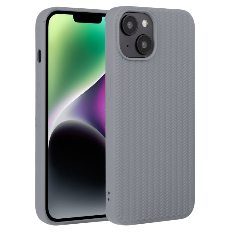 Weave Texture Silicone Phone Case, For iPhone 15
