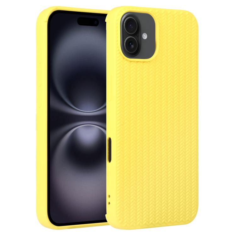 Weave Texture Silicone Phone Case, For iPhone 16 Pro, For iPhone 16 Plus