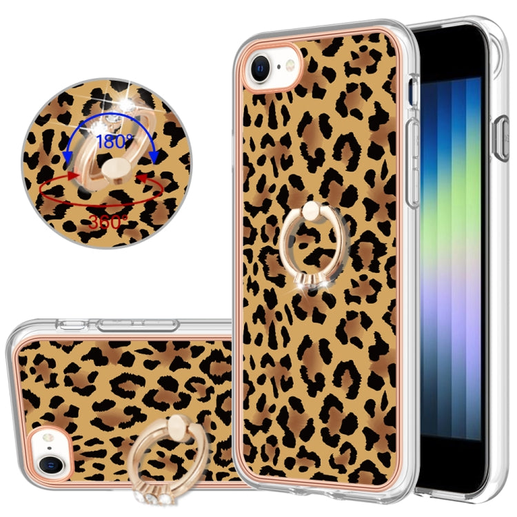 Electroplating Dual-side IMD Phone Case with Ring Holder, For iPhone SE 2022 / SE 2020 / 8, For iPhone 13 Pro Max, For iPhone 13 Pro