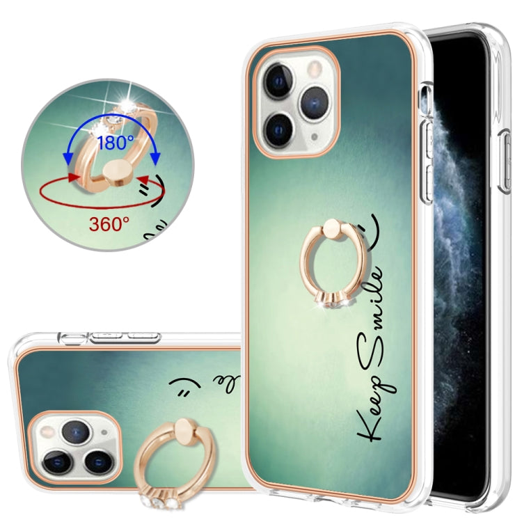Electroplating Dual-side IMD Phone Case with Ring Holder, For iPhone 11 Pro Max, For iPhone 11
