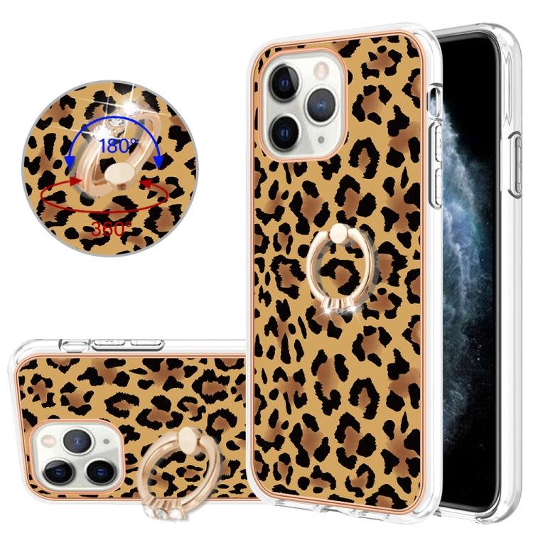Electroplating Dual-side IMD Phone Case with Ring Holder, For iPhone 11 Pro Max, For iPhone 11
