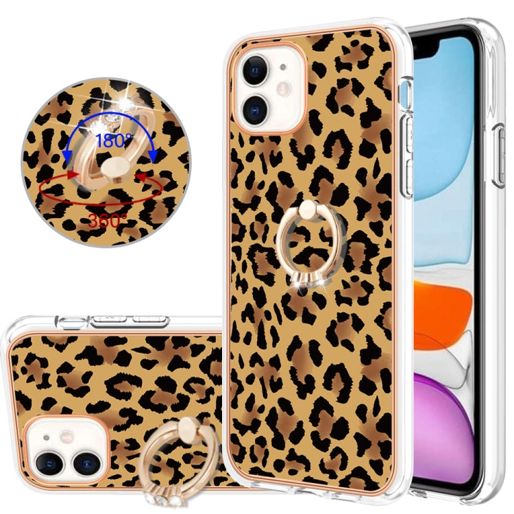 Electroplating Dual-side IMD Phone Case with Ring Holder, For iPhone 11 Pro Max, For iPhone 11