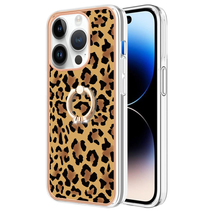 Electroplating Dual-side IMD Phone Case with Ring Holder, For iPhone 16 Pro Max, For iPhone 16 Pro, For iPhone 16 Plus