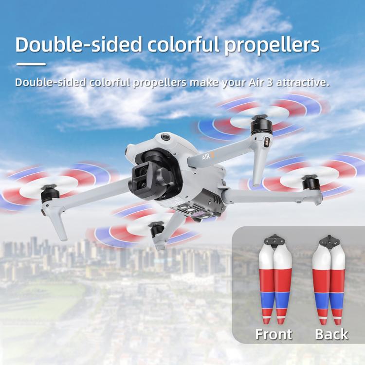 8747F Low Noise Quick-release Propellers, For DJI Air 3 1 Pair Orange Tip, For DJI Air 3 1 Pair Silver Tip, For DJI Air 3 2 Pairs Orange Tip, For DJI Air 3 2 Pairs Silverr Tip