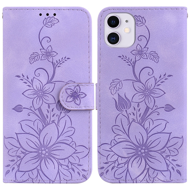 Lily Embossed Leather Phone Case