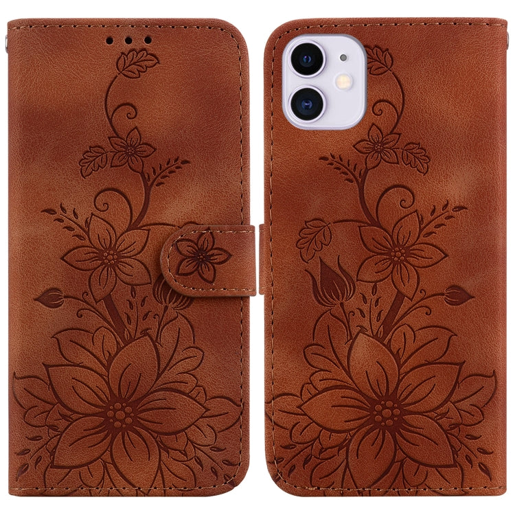 Lily Embossed Leather Phone Case