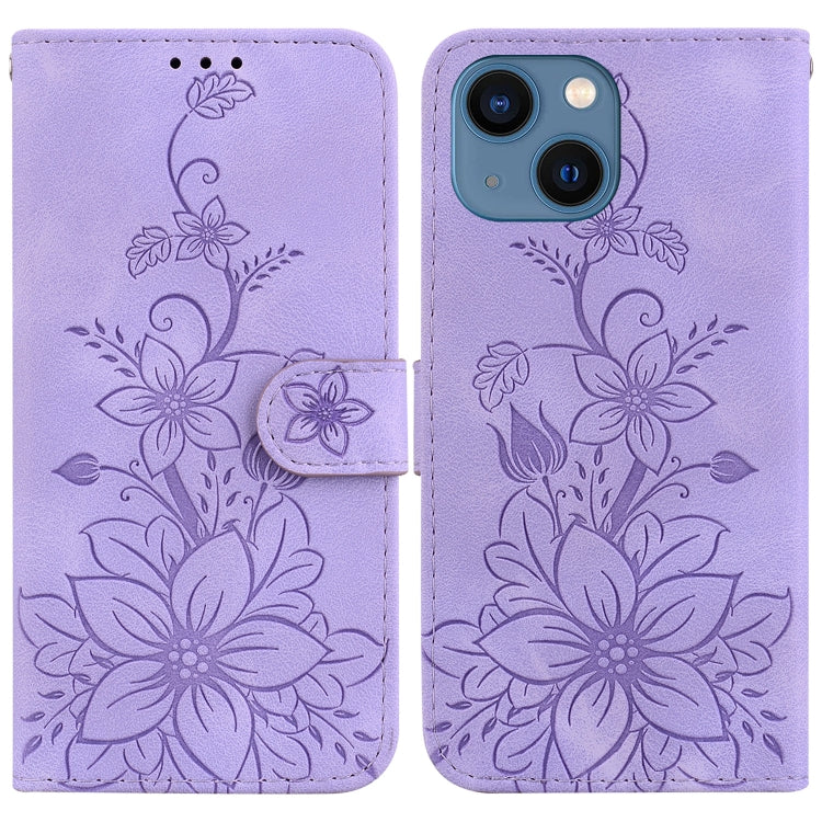 Lily Embossed Leather Phone Case