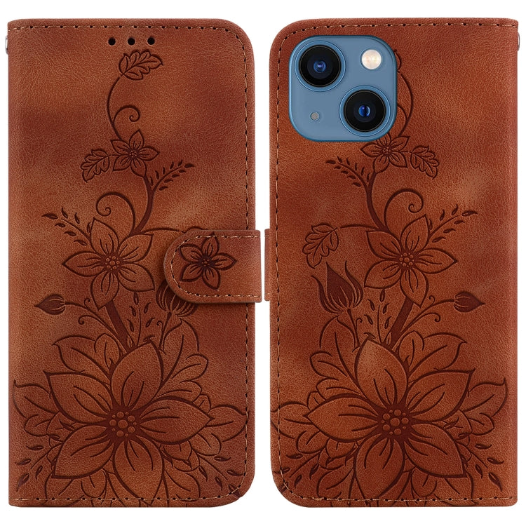 Lily Embossed Leather Phone Case
