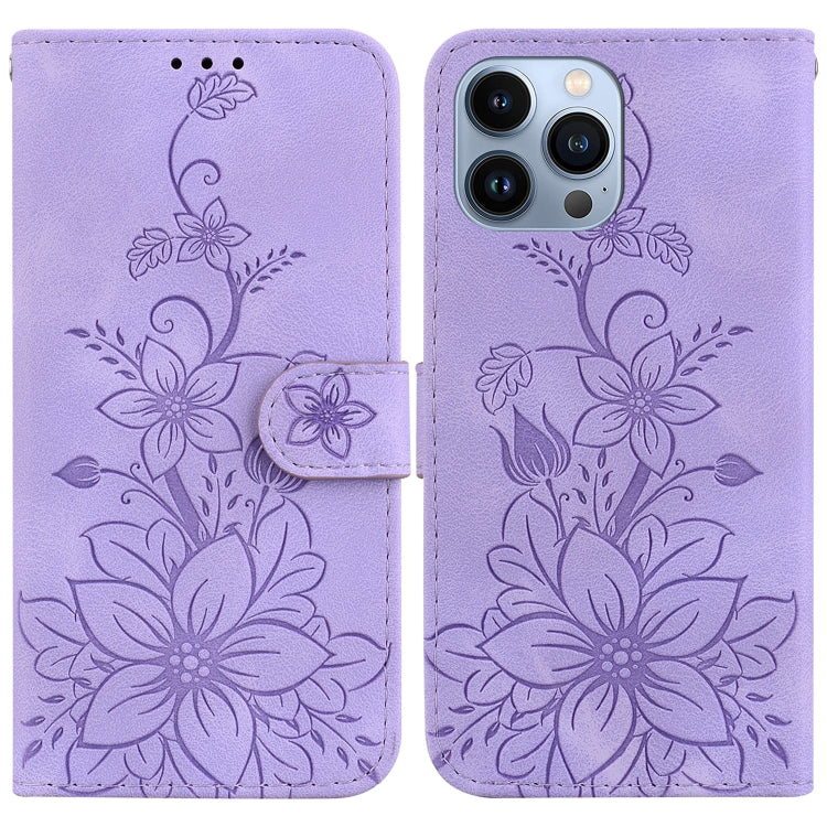 Lily Embossed Leather Phone Case
