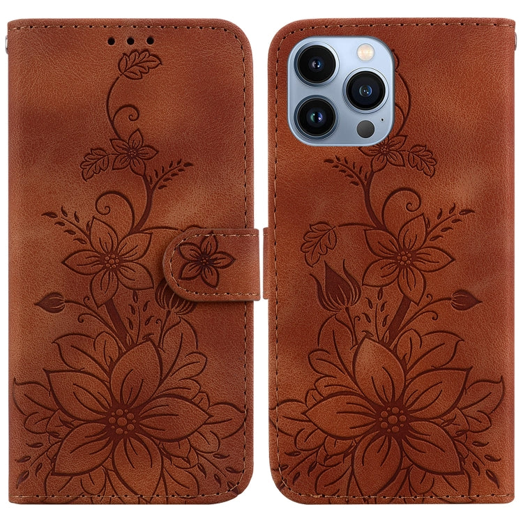 Lily Embossed Leather Phone Case