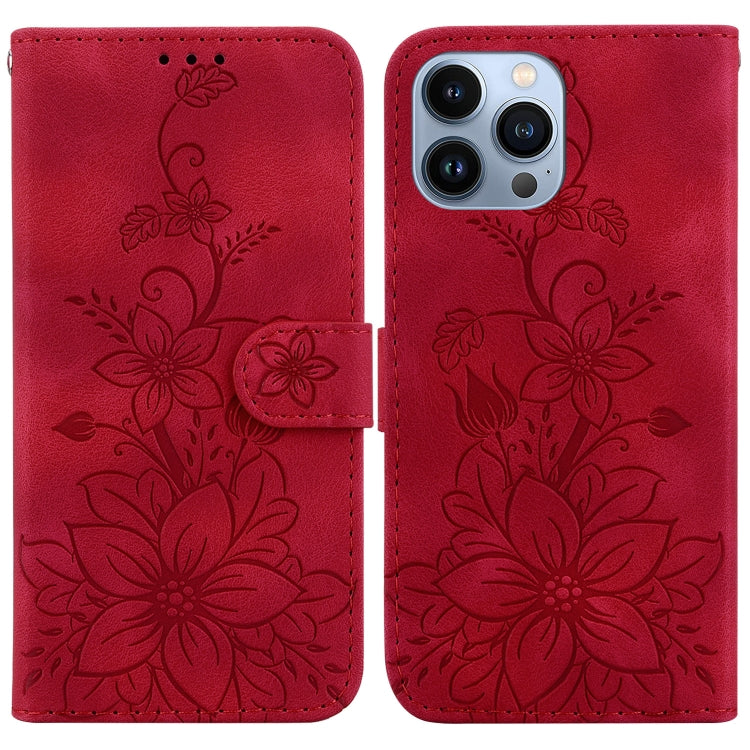 Lily Embossed Leather Phone Case