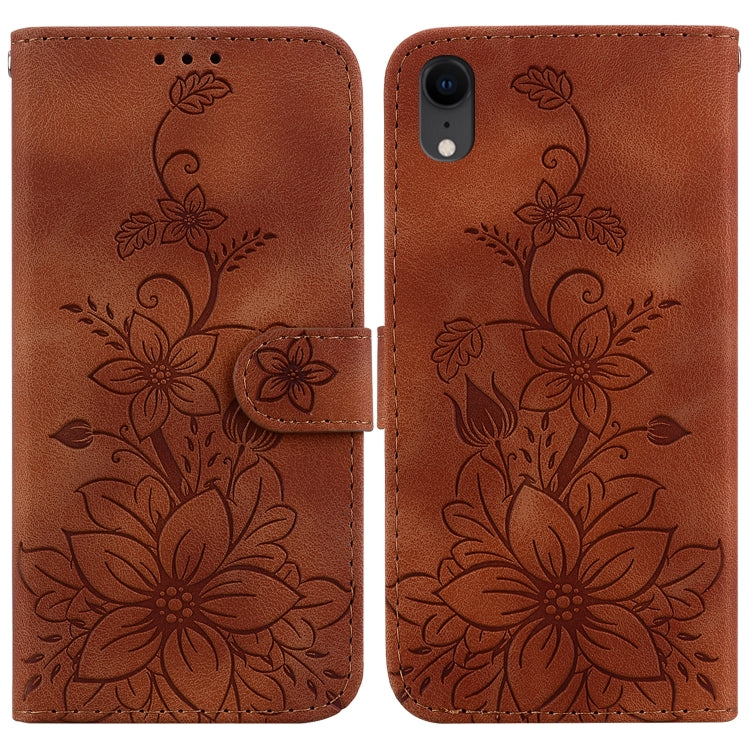 Lily Embossed Leather Phone Case