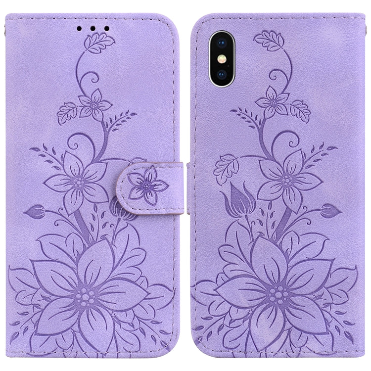 Lily Embossed Leather Phone Case