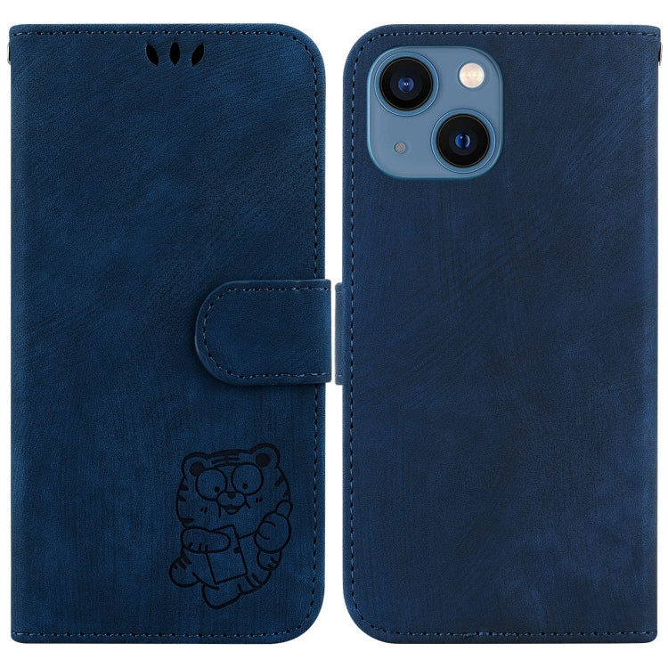 Little Tiger Embossed Leather Phone Case, For iPhone 13, For iPhone 13 mini, For iPhone 12 / 12 Pro, For iPhone 12 Pro Max