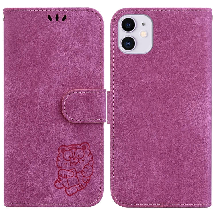 Little Tiger Embossed Leather Phone Case