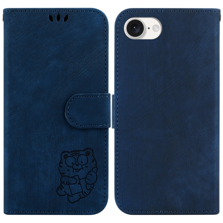 Little Tiger Embossed Leather Phone Case, iPhone 16e, For iPhone 16 Pro Max, For iPhone 16 Pro, For iPhone 16 Plus