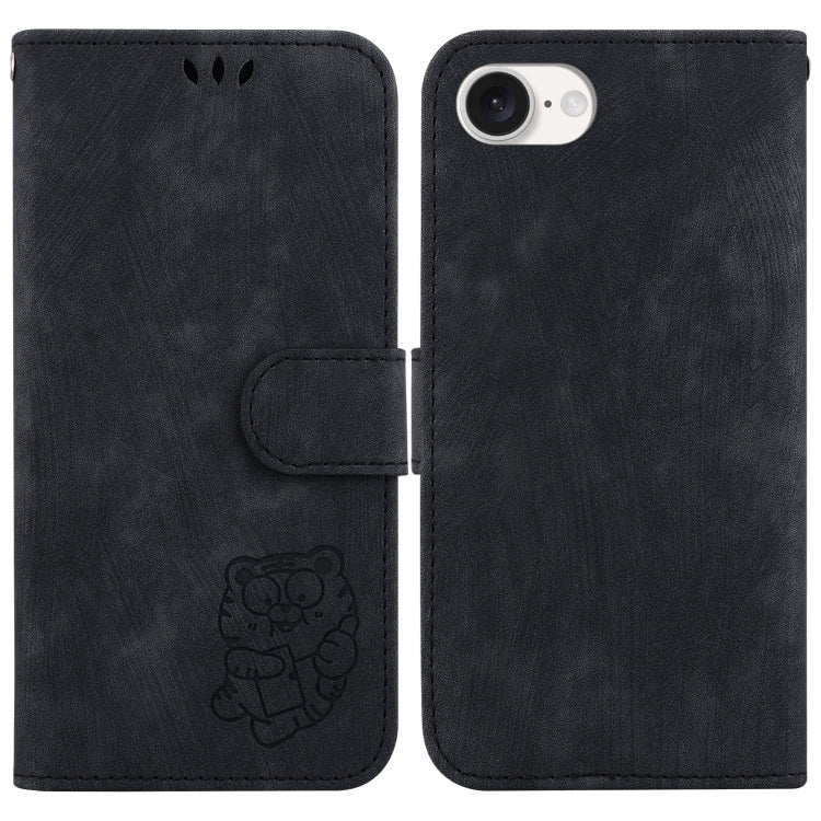 Little Tiger Embossed Leather Phone Case, iPhone 16e, For iPhone 16 Pro Max, For iPhone 16 Pro, For iPhone 16 Plus