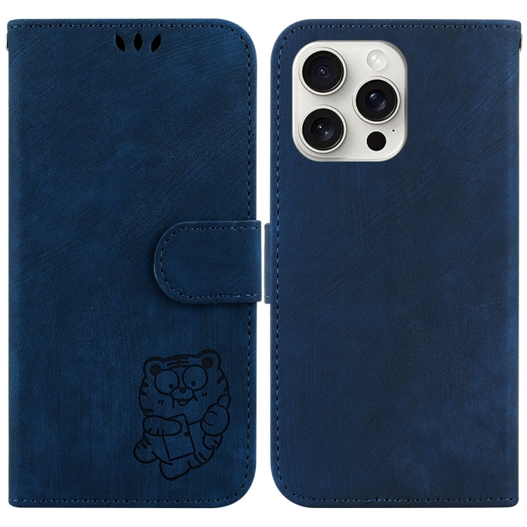 Little Tiger Embossed Leather Phone Case, iPhone 16e, For iPhone 16 Pro Max, For iPhone 16 Pro, For iPhone 16 Plus