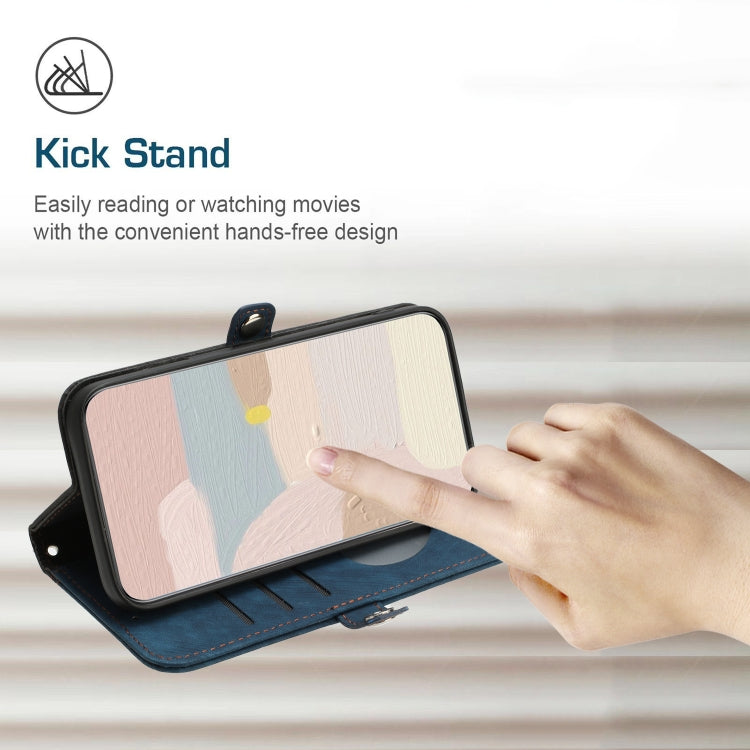 Side Buckle Double Fold Hand Strap Leather Phone Case, iPhone 16e, For iPhone 16 Pro Max, For iPhone 16 Pro, For iPhone 16 Plus