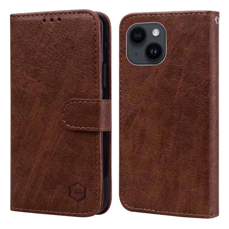 Skin Feeling Oil Leather Texture PU + TPU Phone Case, For iPhone 15 Pro Max, For iPhone 15 Pro, For iPhone 15 Plus, For iPhone 15