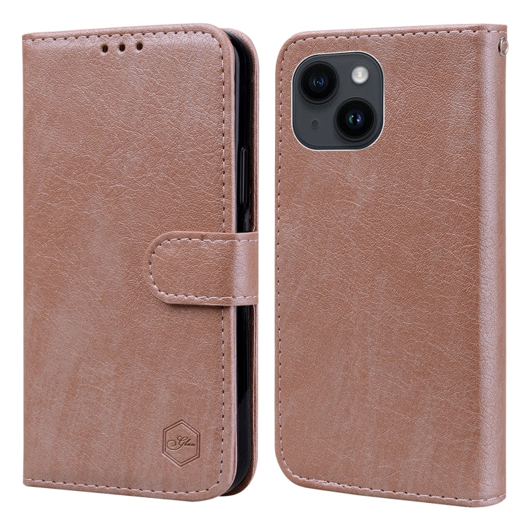 Skin Feeling Oil Leather Texture PU + TPU Phone Case, For iPhone 15 Pro Max, For iPhone 15 Pro, For iPhone 15 Plus, For iPhone 15