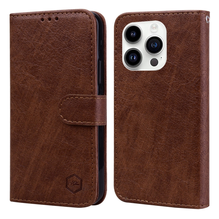 Skin Feeling Oil Leather Texture PU + TPU Phone Case, For iPhone 15 Pro Max, For iPhone 15 Pro, For iPhone 15 Plus, For iPhone 15