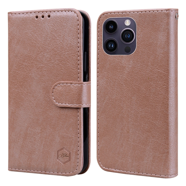 Skin Feeling Oil Leather Texture PU + TPU Phone Case, For iPhone 15 Pro Max, For iPhone 15 Pro, For iPhone 15 Plus, For iPhone 15