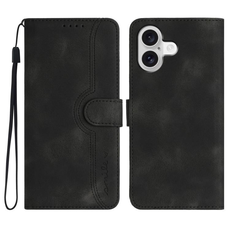 Heart Pattern Skin Feel Leather Phone Case, For iPhone 17 Pro Max, For iPhone 17 Pro, For iPhone 17, For iPhone 17 Air