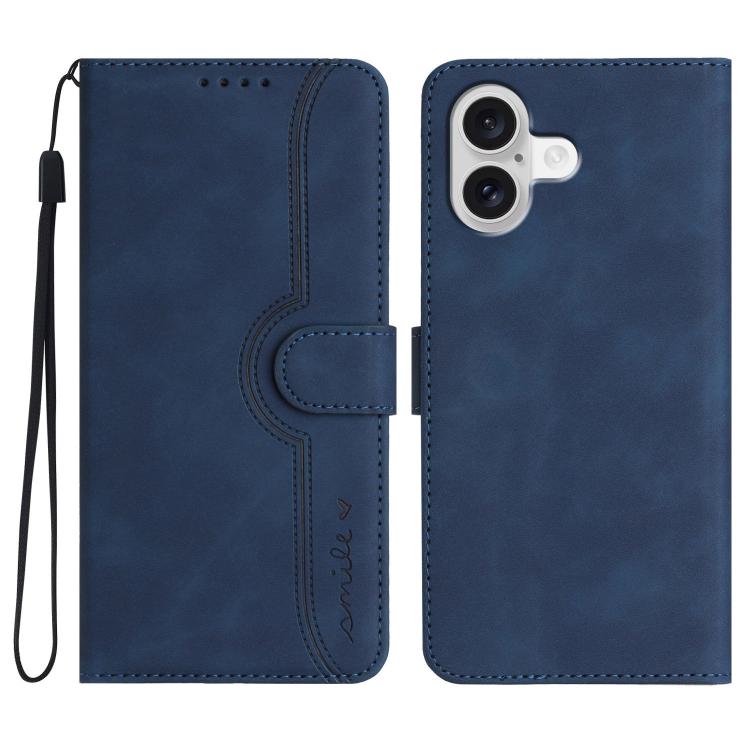 Heart Pattern Skin Feel Leather Phone Case, For iPhone 17 Pro Max, For iPhone 17 Pro, For iPhone 17, For iPhone 17 Air