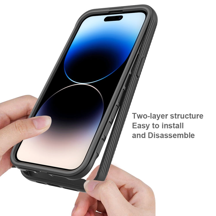 Starry Sky Solid Color Series PC + TPU Phone Case with PET Film, For iPhone 15 Pro Max, For iPhone 15 Pro, For iPhone 15 Plus, For iPhone 15