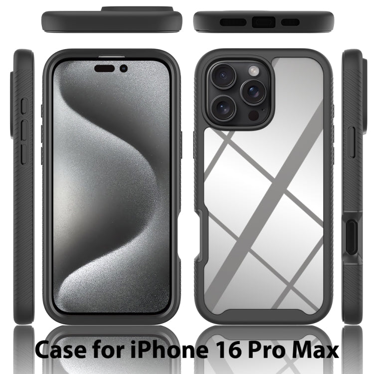 Starry Sky Solid Color Series PC + TPU Phone Case with PET Film, For iPhone 16 Pro Max, For iPhone 16 Pro, For iPhone 16 Plus, For iPhone 16