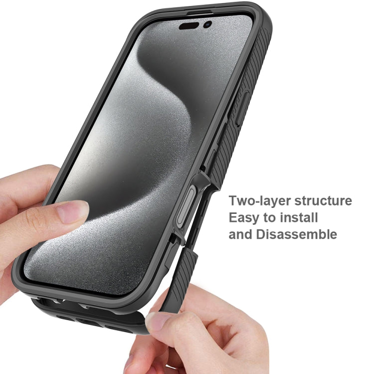 Starry Sky Solid Color Series PC + TPU Phone Case with PET Film, For iPhone 16 Pro Max, For iPhone 16 Pro, For iPhone 16 Plus, For iPhone 16
