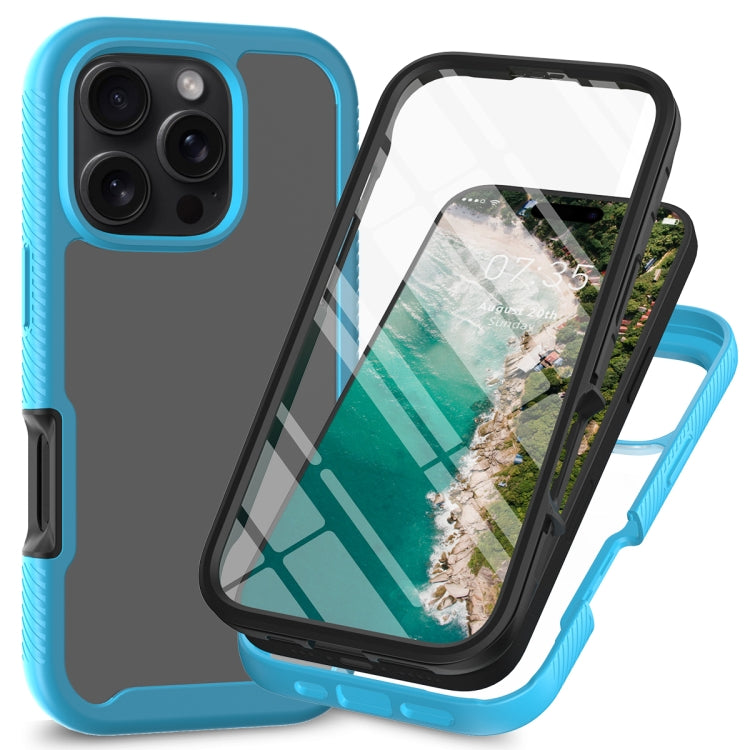 Starry Sky Solid Color Series PC + TPU Phone Case with PET Film, For iPhone 16 Pro Max, For iPhone 16 Pro, For iPhone 16 Plus, For iPhone 16